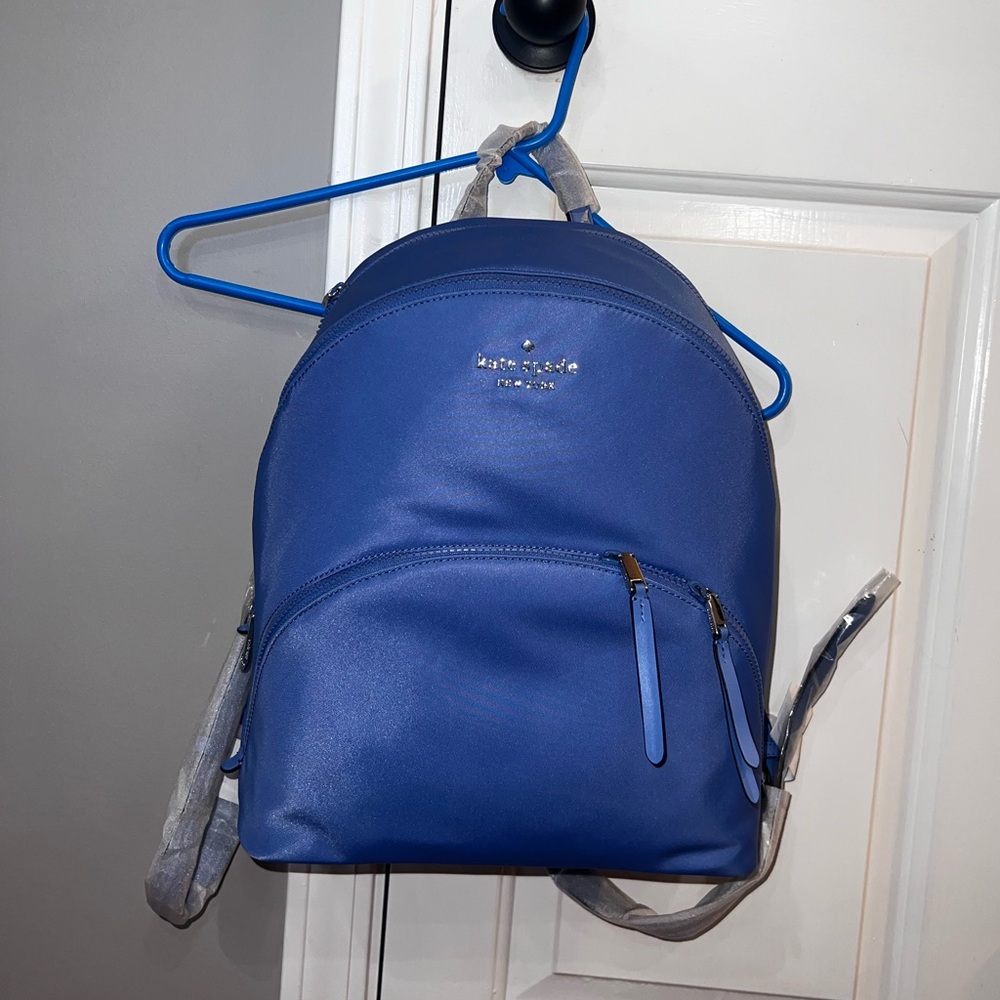 NWT Kate Spade Karissa Large Nylon Backpack Deep Cornflower